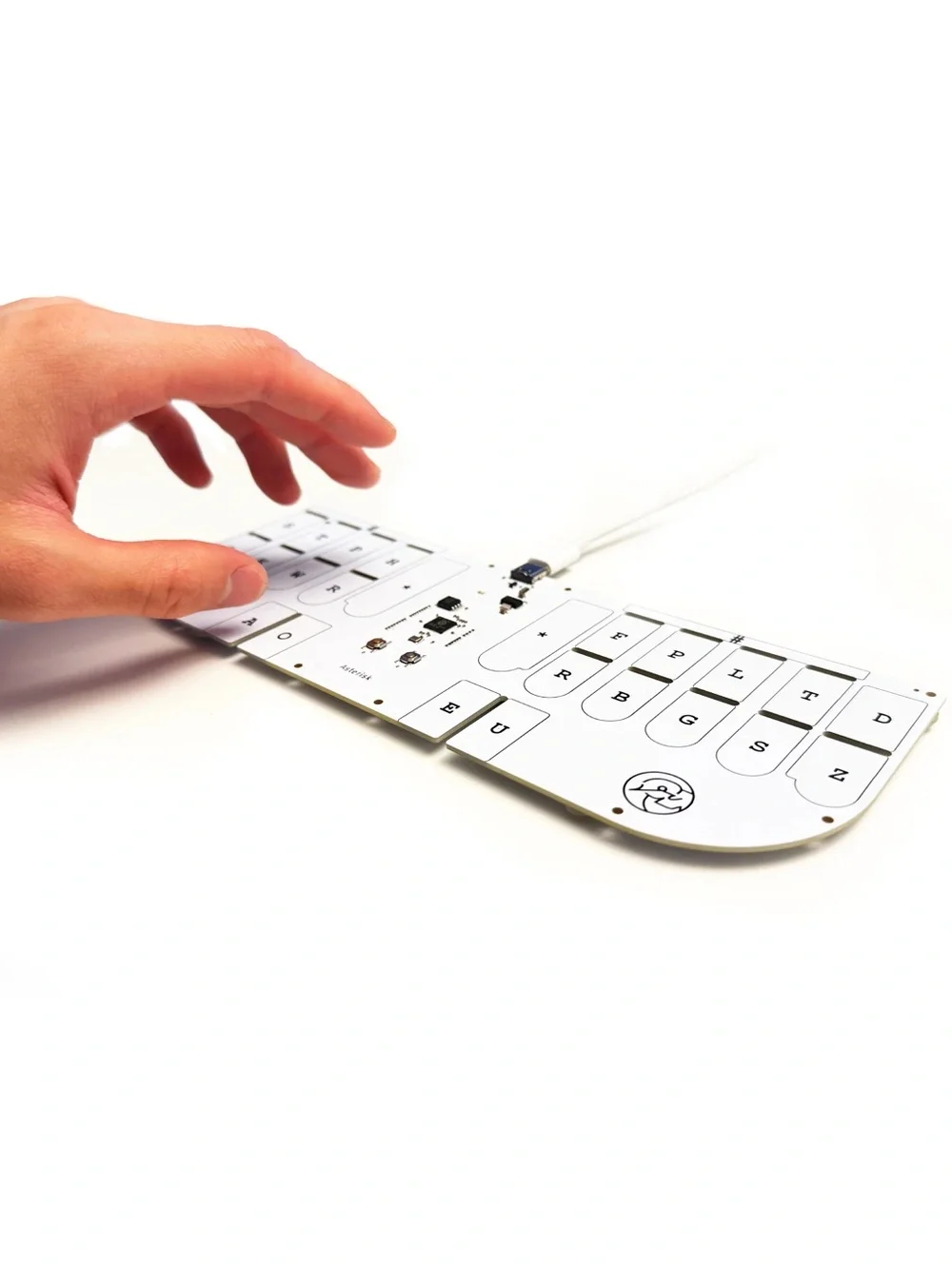 Asterisk V2 Steno Keyboard - White
